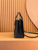 ONTHEGO TOTE 25 IN BLACK AND CREAM MONOGRAM EMPREINTE