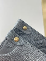 ONTHEGO PM 25 IN GUN METAL EMBOSSED CALFSKIN