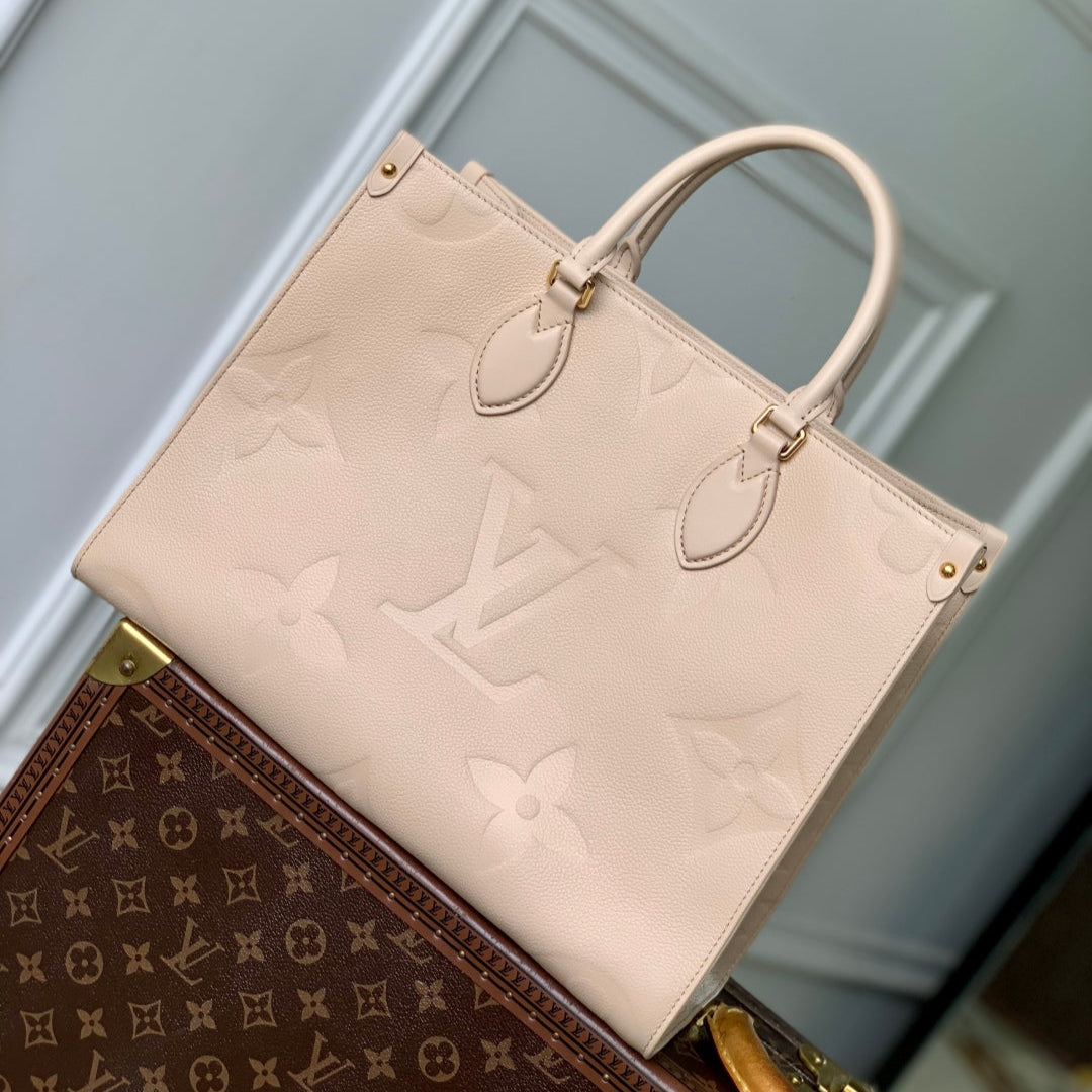 ONTHEGO MM 35 INBLUSH PINK MONOGRAM CALFSKIN