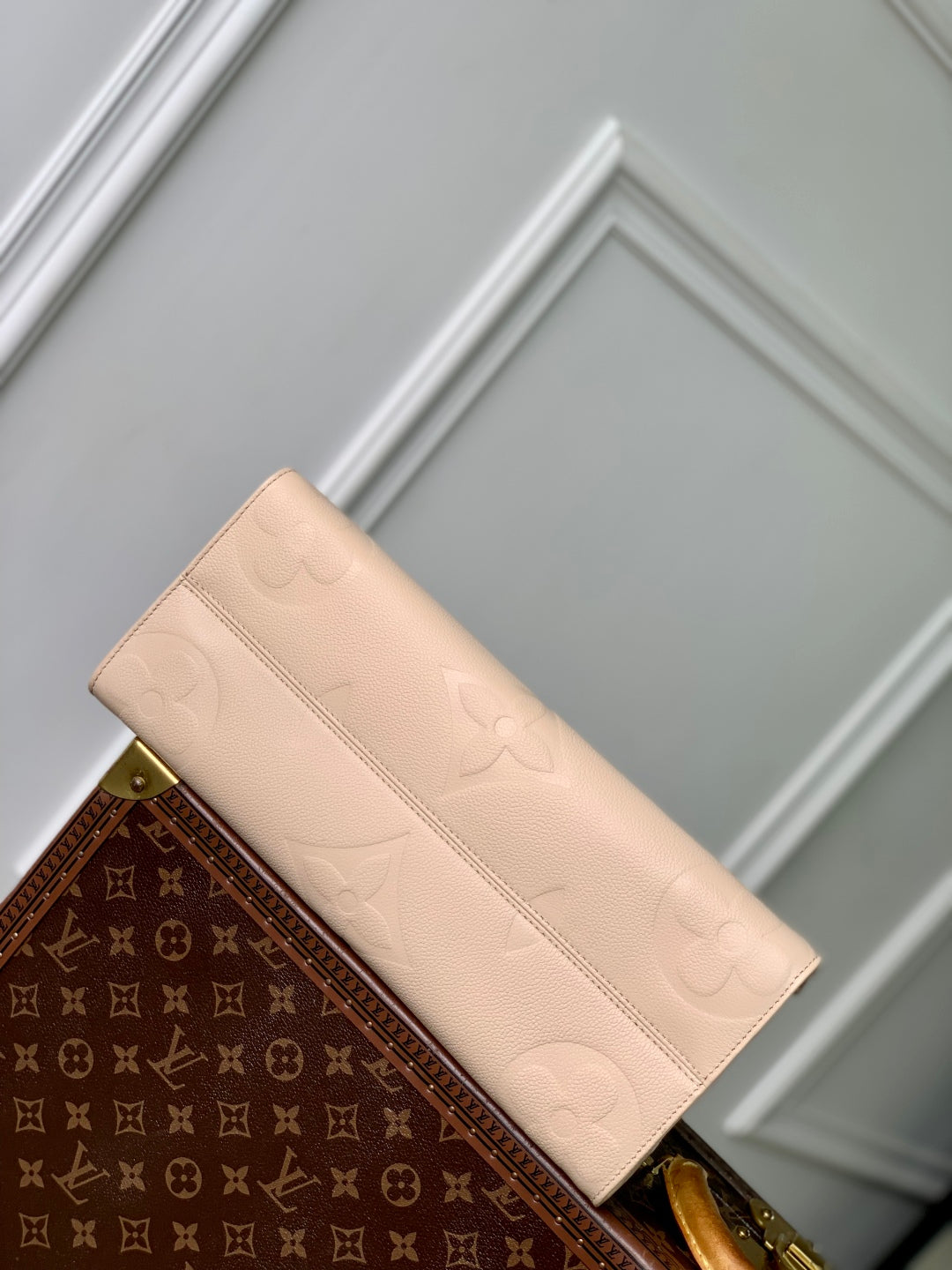 ONTHEGO MM 35 INBLUSH PINK MONOGRAM CALFSKIN