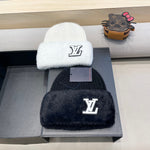 KNITTED BEANIE HAT IN BLACK WOOL AND RABBIT FUR 413353