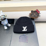 BEANIE HAT IN BLACK WOOL 435027