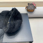 BASEBALL CAP IN BLACK RABBIT FUR 434936