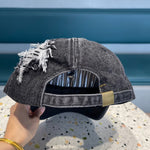 BASEBALL CAP IN BLACK DENIM 433087