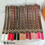 LVMINI FLOWERGRAM 30MM REVERSIBLE BELT IN BLACK CALFSKIN GOLD HARDWARE