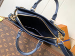 LV 25S ONTHEGO EAST WEST BAG 25 IN NAVY BLUE CALFSKIN MONOGRAM EMPREINTE