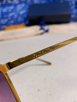 GOLDEN MASK SUNGLASSES 582731 IN GOLD METAL PURPLE SMOKE LENSES