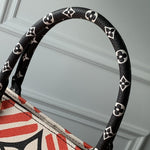 LV CRAFTY ONTHEGO GM CREAM AND RED MONOGRAM GIANT CANVAS