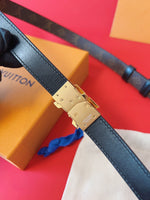 LV GO-14 20MM BELT IN BROWN MONOGRAM CALFSKIN GOLD HARDWARE