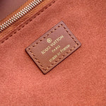 ONTHEGO ORGANIZER 37 IN BROWN COATED CANVAS AND CALFSKIN