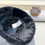 BUCKET HAT IN BLACKWOOL AND LAMB FUR 434939