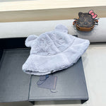 BUCKET HAT IN BEAU BLUEWOOL AND LAMB FUR 434941