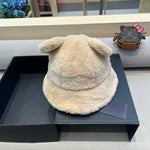 BUCKET HAT IN BEIGEWOOL AND LAMB FUR 434942