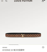 LV ICONIC 25 MM IN BROWN DAMIER CALFSKIN GOLD HARDWARE