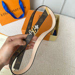 LV GRAM 20 MM REVERSIBLE BELT MONOGRAM BROWN CALFSKIN GOLD HARDWARE