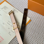 LV GRAM 20 MM REVERSIBLE BELT MONOGRAM BROWN CALFSKIN GOLD HARDWARE