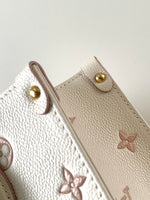 ONTHEGO 25 IN WHITE AND PINK MONOGRAM CALFSKIN