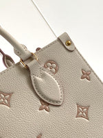 ONTHEGO 25 IN WHITE AND PINK MONOGRAM CALFSKIN