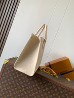 ONTHEGO 35 IN LIGHT BEIGE MONOGRAM CALFSKIN