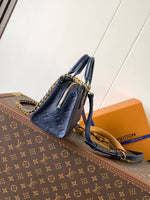 LV 25S ONTHEGO EAST WEST BAG 25 IN NAVY BLUE CALFSKIN MONOGRAM EMPREINTE